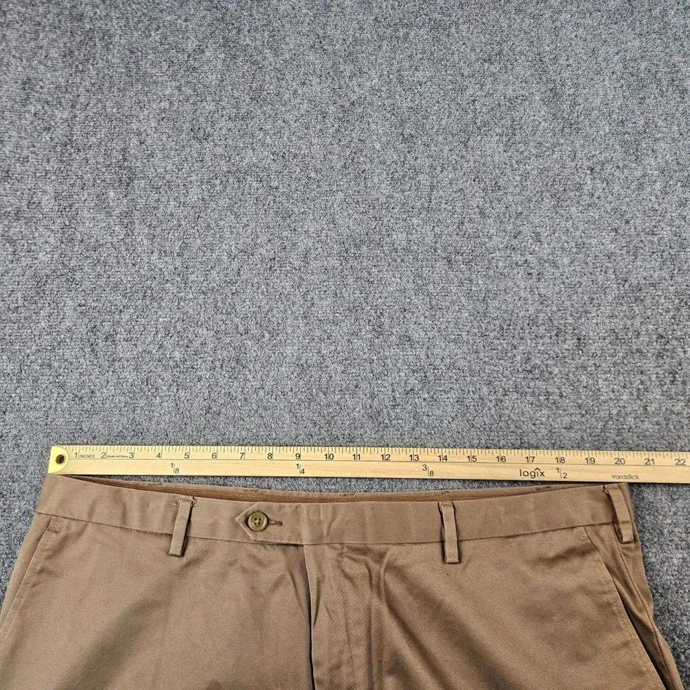 Jos A Bank Traveler Chino Pants Mens 40x30 Tan Khaki Tailored Fit Cotton Twill